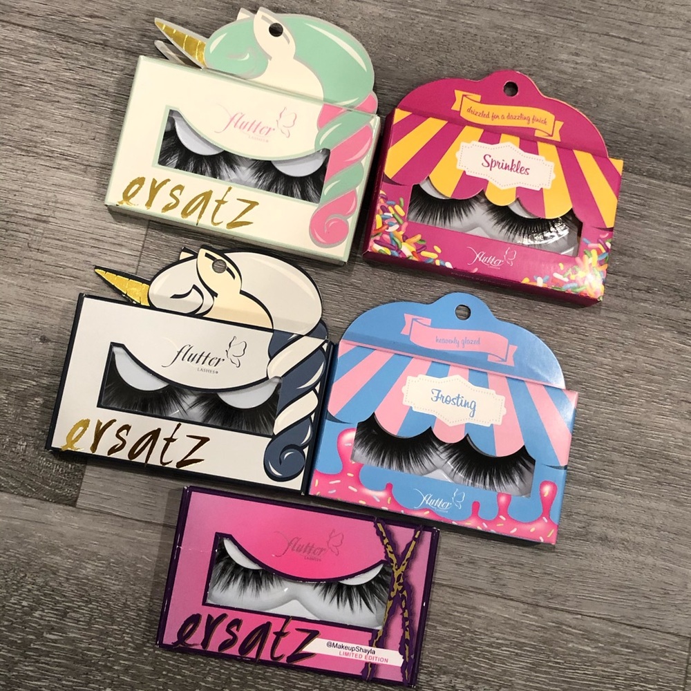 5 Pairs Lot Flutter Eye Lashes Storm Frosting